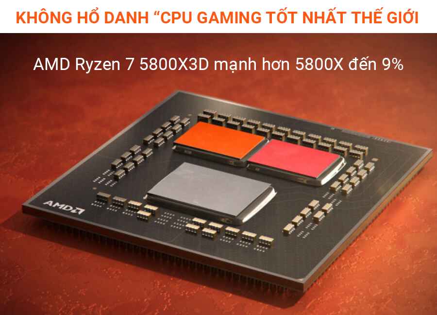 Không hổ danh “CPU Gaming tốt nhất thế giới”, AMD Ryzen 7 5800X3D mạnh hơn 5800X đến 9%