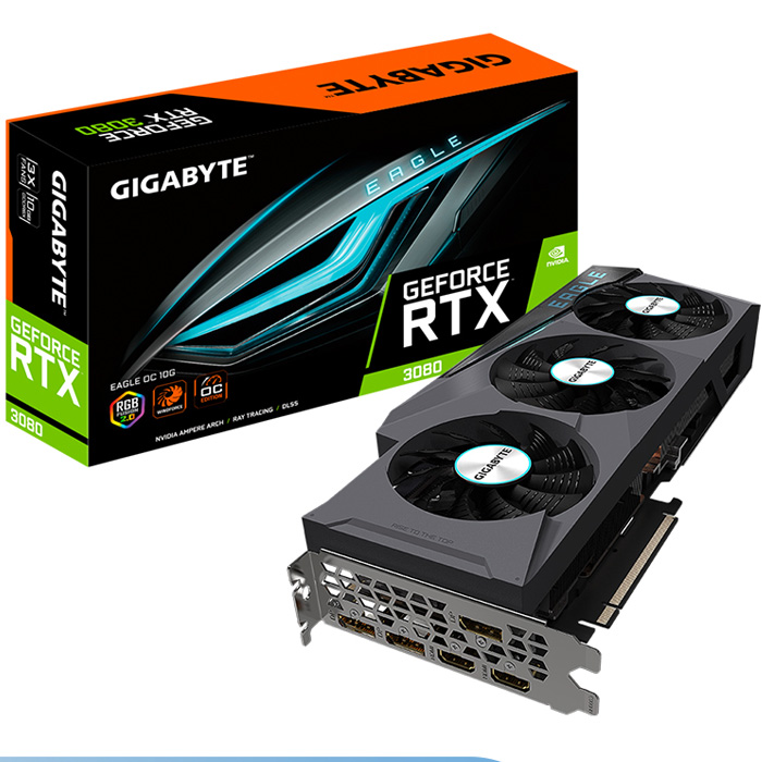 VGA GIGABYTE GeForce RTX 3080 EAGLE OC 10G (GV-N3080EAGLE OC-10GD) 1