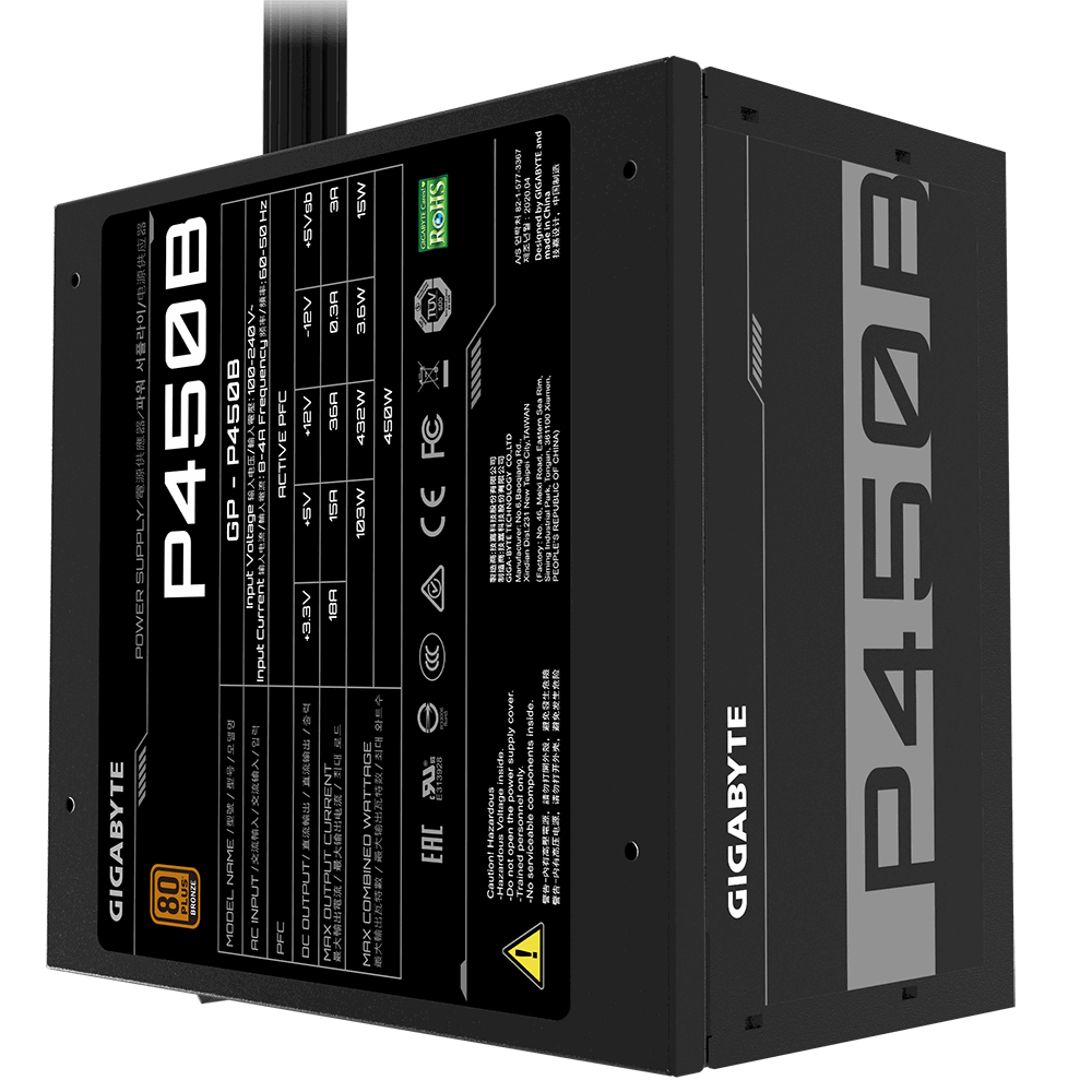 Nguồn máy tính GIGABYTE GP-P450B 450W 80 Plus Bronze 3