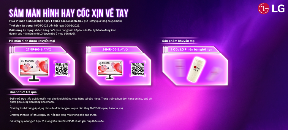 Sắm màn hình hay, cốc xịn về tay