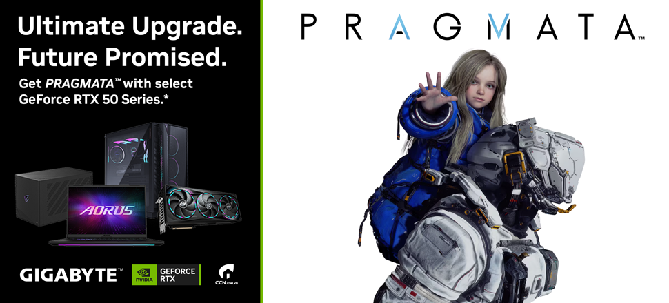 [CTKM GIGABYTE] TẶNG Code Game PRAGMATA Khi Mua Laptop, Card đồ họa GIGABYTE GeForce RTX 5070 trở lên