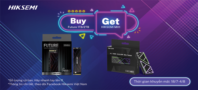 MUA 1 Ổ CỨNG SSD HIKSEMI FUTURE 1TB HOẶC 2TB, BẠN SẼ NHẬN NGAY HIKSEMI COOLER MH1 MIỄN PHÍ! 🎁🎁🎁