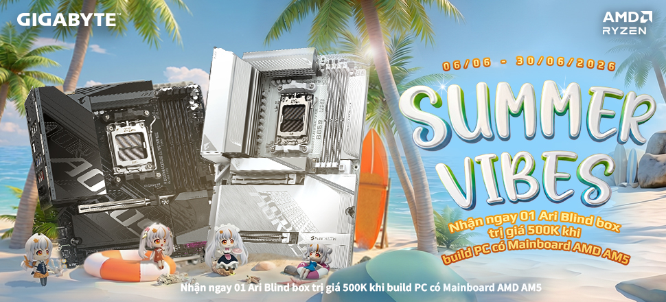 [GIGABYTE CTKM] AMD Bundle tháng 6 – Nhận quà tặng ARI Blind Box & Voucher lên đến 500.000 VNĐ
