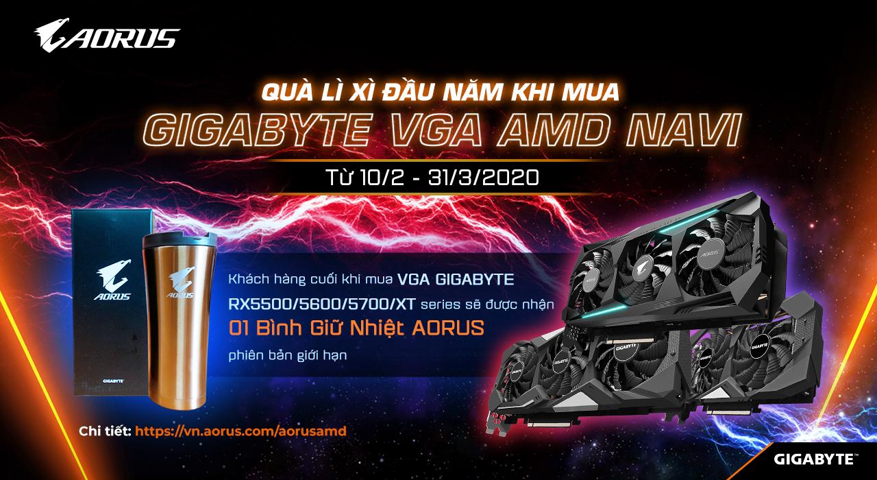 Mua GIGABYTE VGA AMD - Nhận quà lì xì đầu năm hấp dẫn