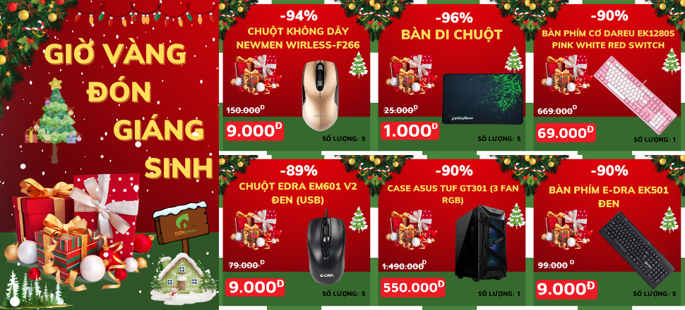 GIỜ VÀNG ĐÓN GIÁNG SINH -Giá chỉ từ 1.000đ - GIẢM GIÁ LÊN ĐẾN 96%