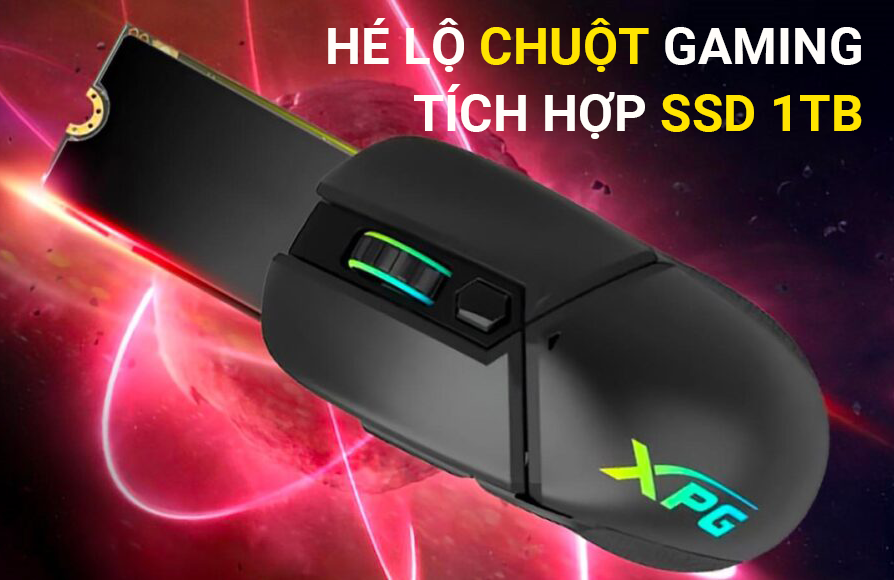 XPG hé lộ chuột gaming Vault 2 trong 1, tích hợp SSD 1TB