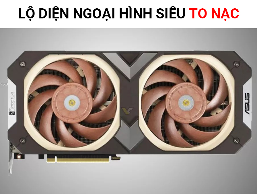 Card đồ họa RTX 3080 ASUS x Noctua lộ diện ngoại hình siêu to nạc