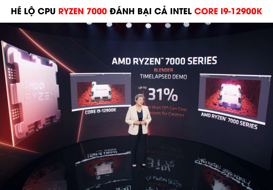 AMD hé lộ CPU Ryzen 7000 xung 5,5GHz đầy bí ẩn, đánh bại cả Intel Core i9-12900K