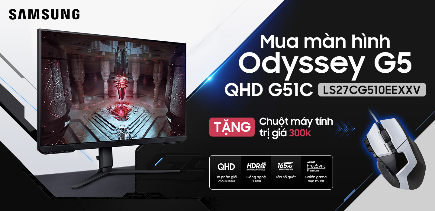 🌺Mua 1 được 2 khi mua màn hình Samsung Odyssey G5 QHD G51C🌺