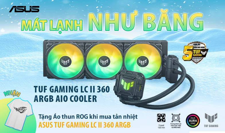 CTKM  ASUS TUF GAMING LC II 360 ARGB AIO COOLER – MÁT LẠNH NHƯ BĂNG