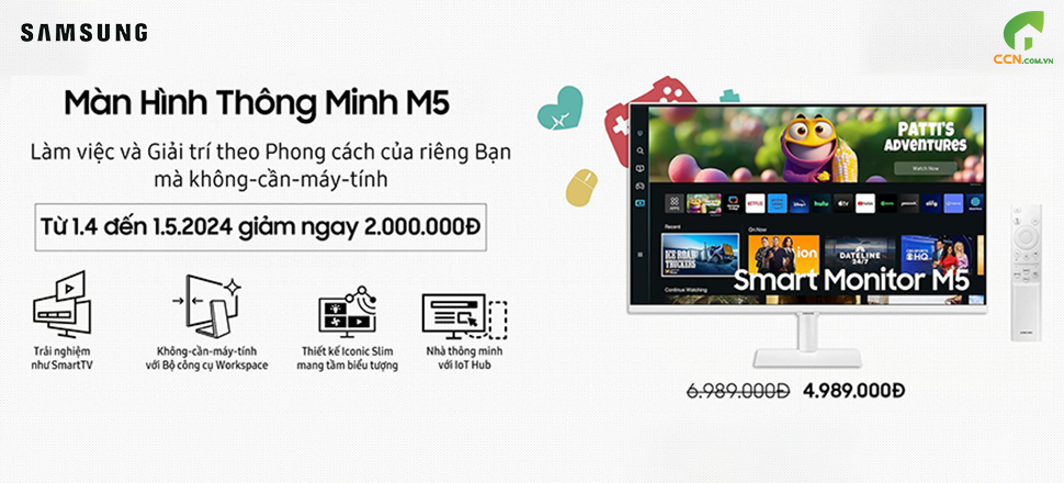 [𝗦𝗔𝗠𝗦𝗨𝗡𝗚] ƯU ĐÃI LỚN, CƠ HỘI LỚN ĐỂ RINH MÀN HÌNH SMART MONITOR SAMSUNG