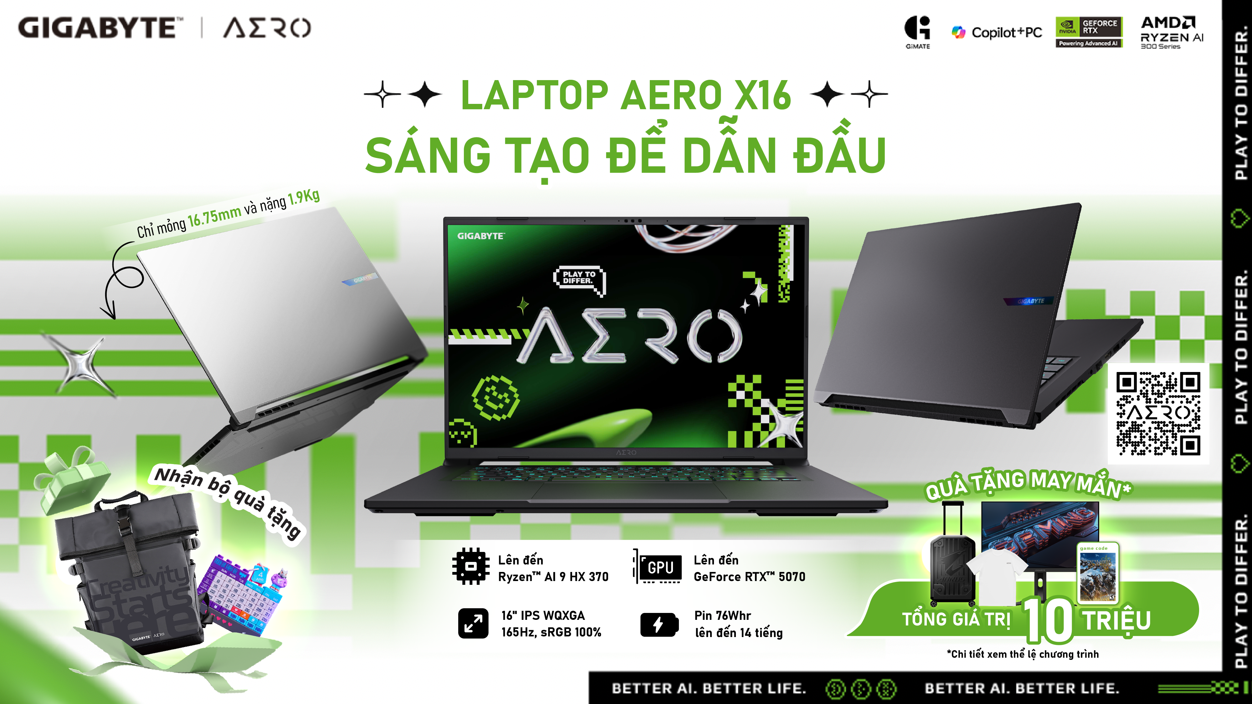 Thông báo CTKM cho Laptop AERO X16 - SÁNG TẠO ĐỂ DẪN ĐẦU