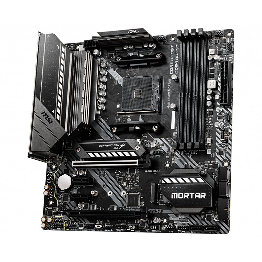 Mainboard MSI MAG B550M MORTAR (AMD B550, Socket AM4, m-ATX, 4 khe RAM DDR4) 2