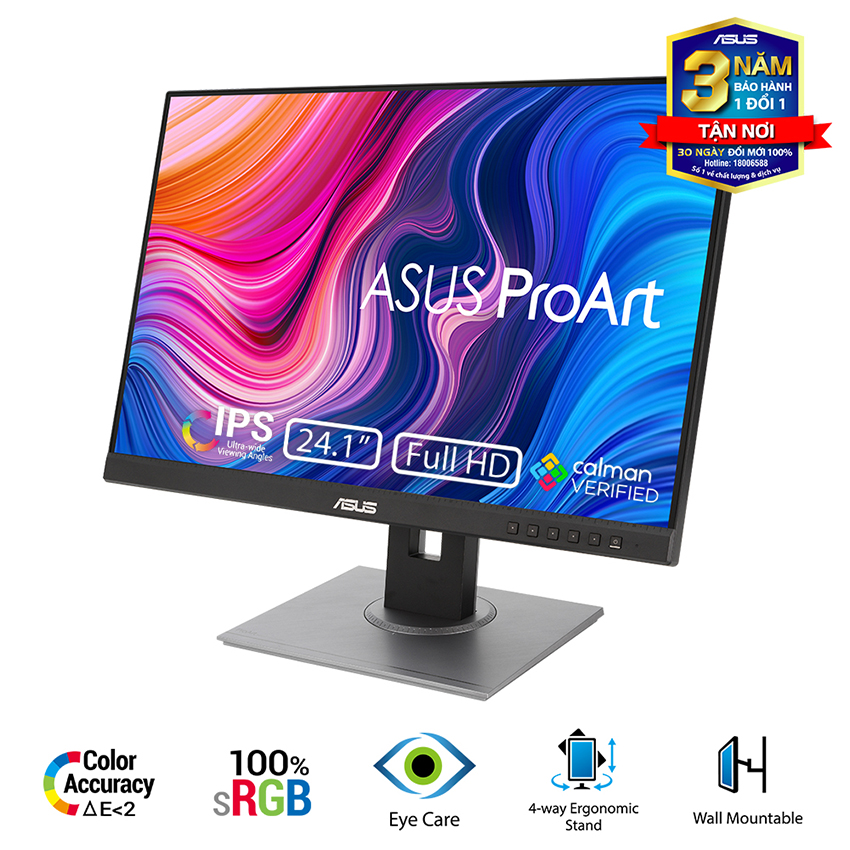 Màn hình Asus Pro Art PA248QV (24inch/WUXGA/IPS/75Hz/5ms/300nits/HDMI+DP+DSub+Audio+USB) 2