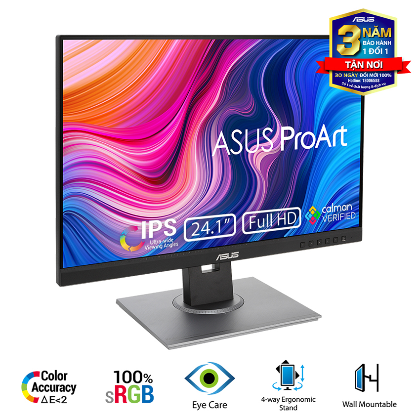 Màn hình Asus Pro Art PA248QV (24inch/WUXGA/IPS/75Hz/5ms/300nits/HDMI+DP+DSub+Audio+USB) 3