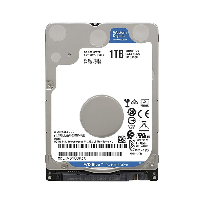 Ổ cứng HDD Laptop WD 1TB BLUE 2.5 INCH' 5400RPM' SATA' 128MB CACHE (WD10SPZX) 1