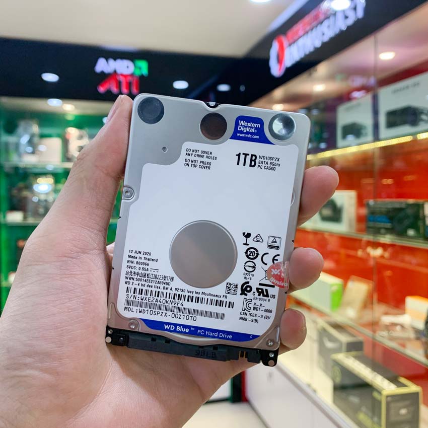 Ổ cứng HDD Laptop WD 1TB BLUE 2.5 INCH' 5400RPM' SATA' 128MB CACHE (WD10SPZX) 3