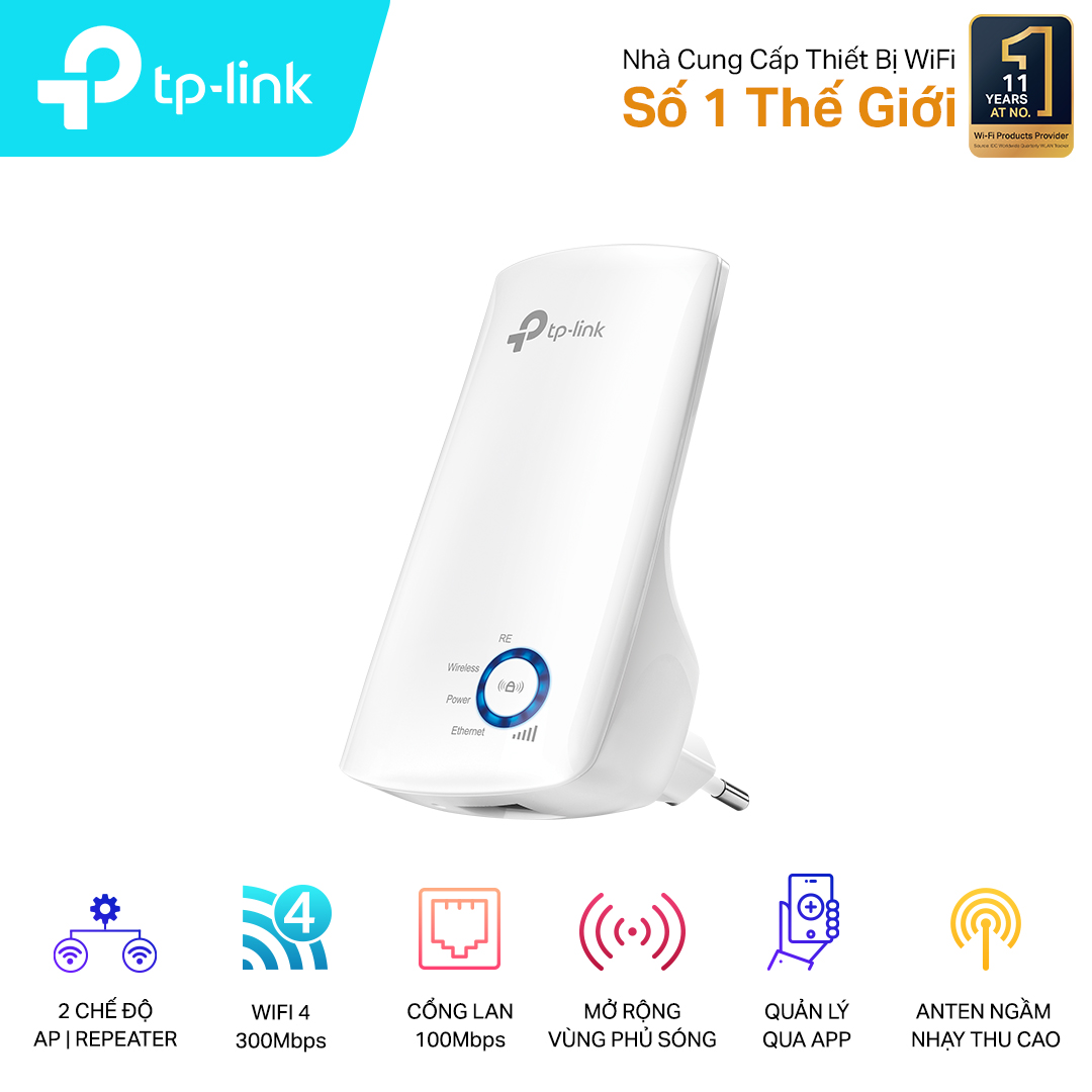 Bộ mở rộng sóng TPLink Wi-Fi Tốc Độ 300Mbps TL-WA850RE 1