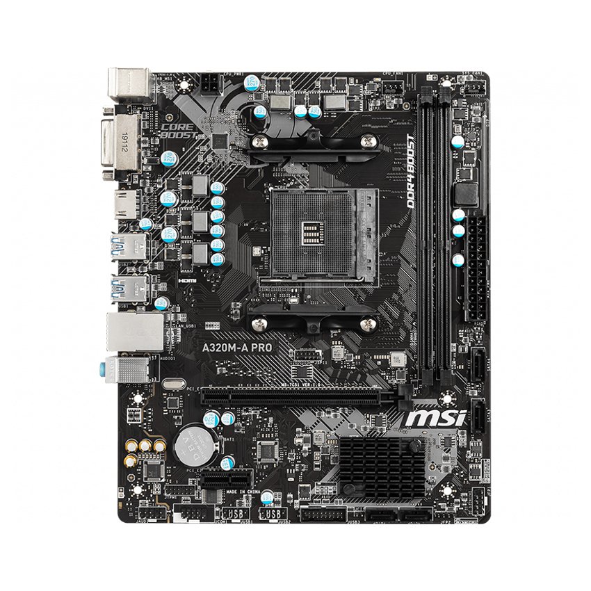 Mainboard MSI A320M-A PRO (AMD A320' Socket AM4' m-ATX' 2 khe RAM DDR4) 2