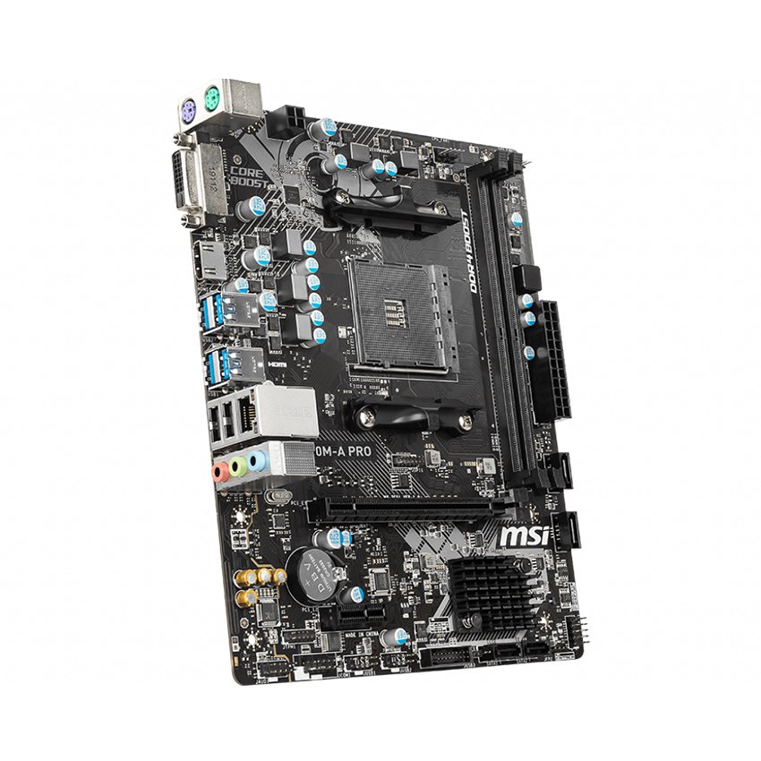 Mainboard MSI A320M-A PRO (AMD A320' Socket AM4' m-ATX' 2 khe RAM DDR4) 3
