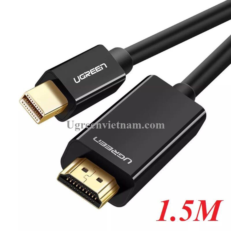 Cáp chuyển đổi Ugreen 20848 1.5M Mini DP sang HDMI hỗ trợ phân phải 4K x 2K MD101 20020848 1
