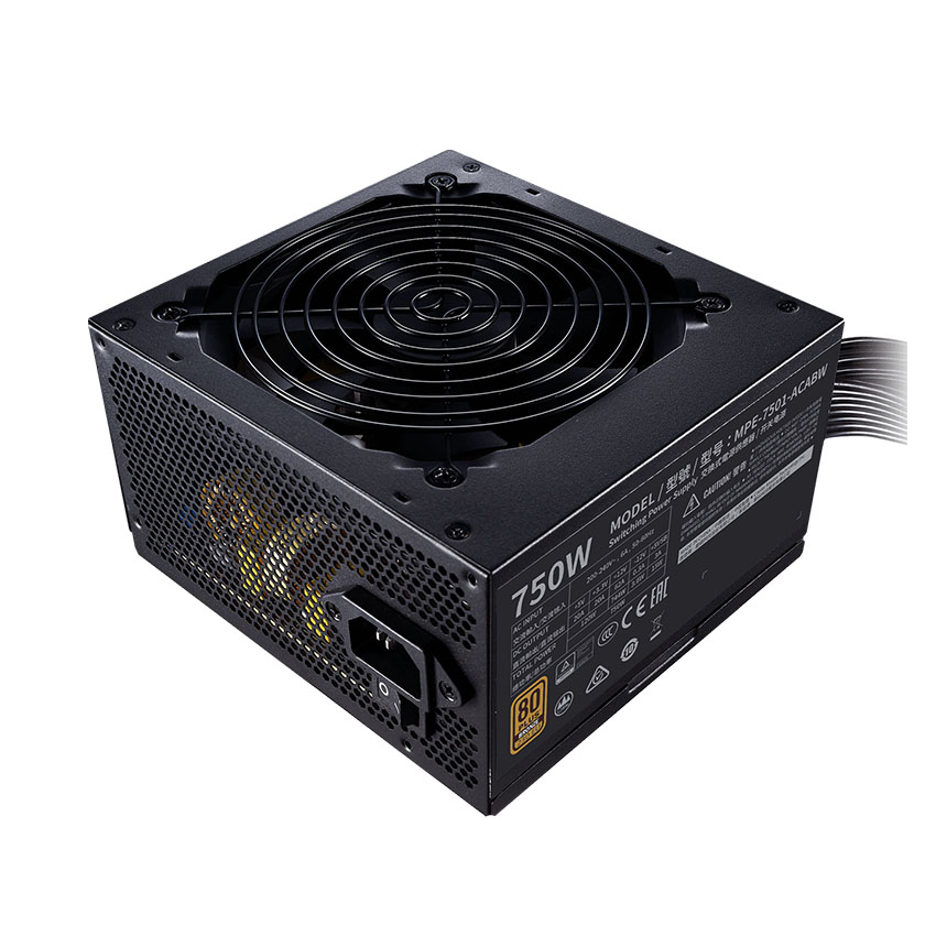 Nguồn máy tính Cooler Master MWE V2 230V 750 750W Plus Bronze (80 Plus Bronze/Màu Đen)