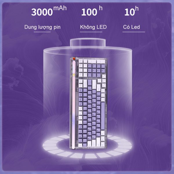 Bàn phím cơ không dây Dual Mode Gasket Newmen GM980 Nebula ' Starry Sky Switch 5
