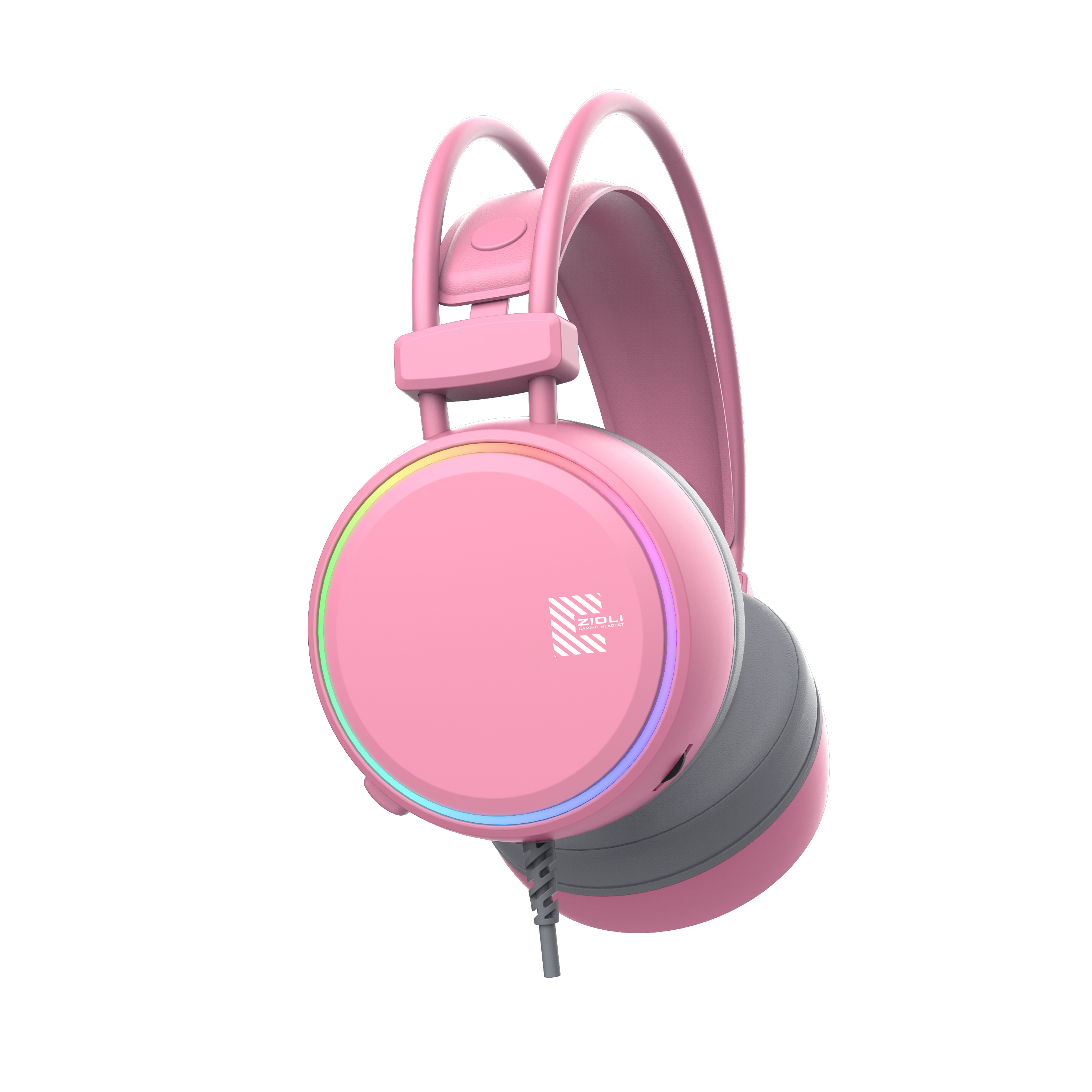 Tai nghe Gaming Zidli FCORE FH11U (7.1'USB' RGB)' Pink - Full Box 1