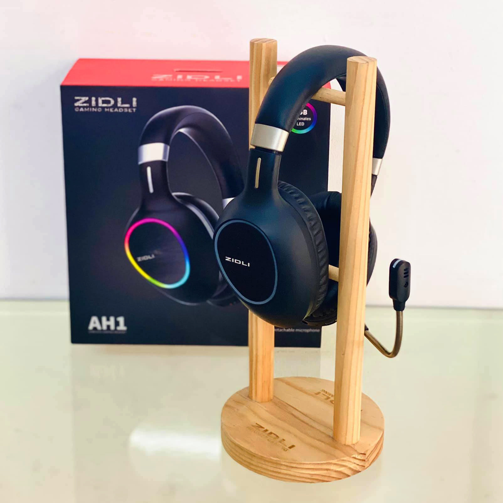 Tai nghe không dây Gaming Dual Mode Zidli AH1 2.4G (7.1' USB' Led) 10