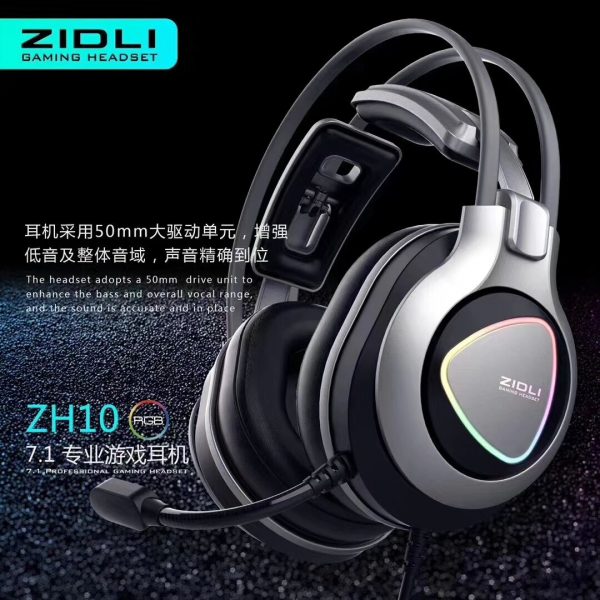 Tai nghe Gaming Zidli ZH-A10 (FLY WING ) - (7.1'USB' RGB) Full box 1