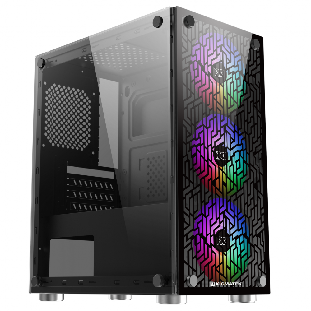 Vỏ case Xigmatek NYX 3F (EN43057) - M-ATX' 2 SIDE TEMPERED GLASS' KÈM 03 FAN XIGMATEK X20F 1