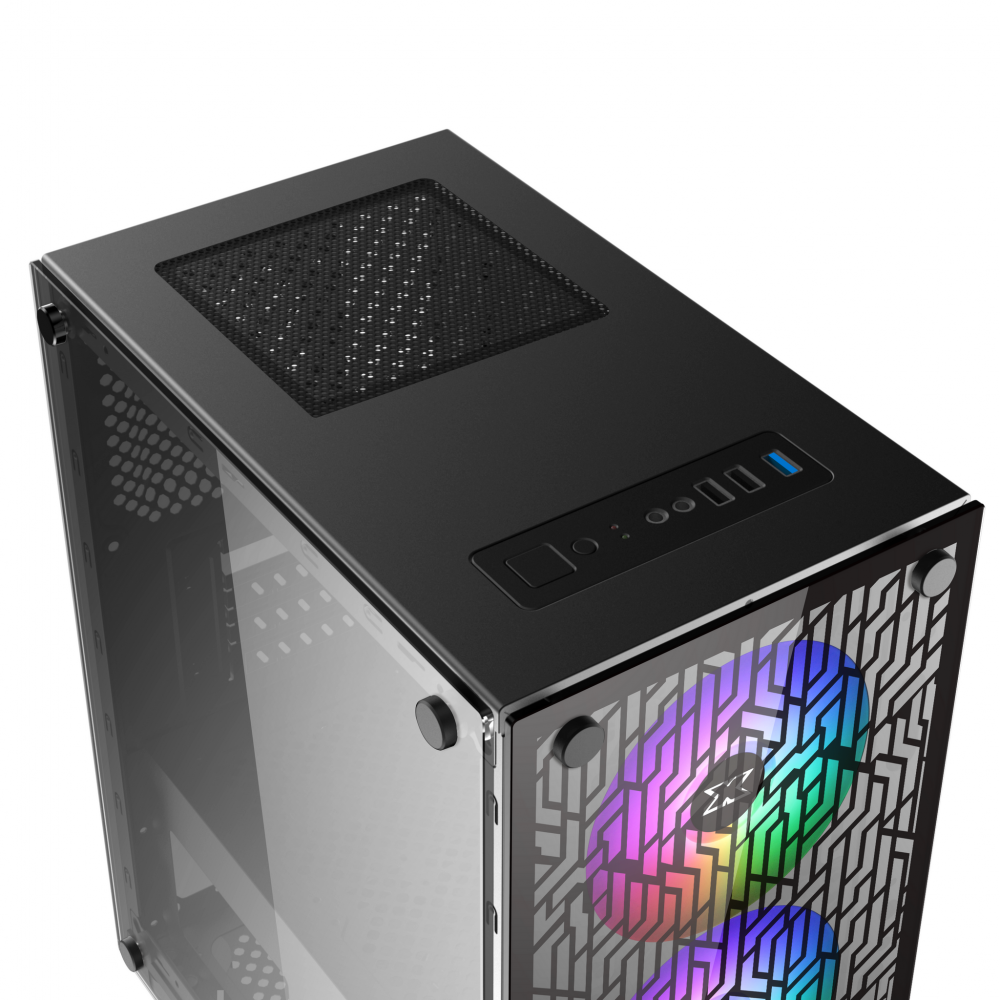 Vỏ case Xigmatek NYX 3F (EN43057) - M-ATX' 2 SIDE TEMPERED GLASS' KÈM 03 FAN XIGMATEK X20F 2