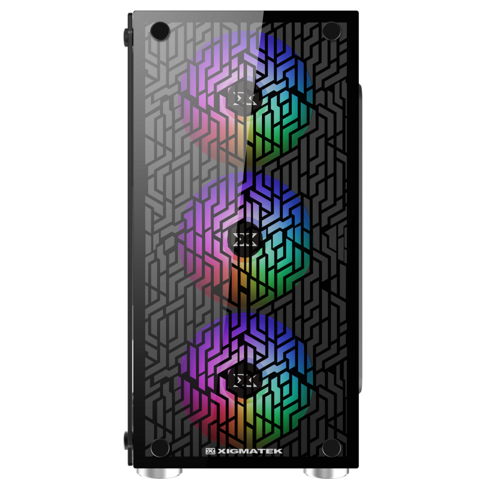 Vỏ case Xigmatek NYX 3F (EN43057) - M-ATX' 2 SIDE TEMPERED GLASS' KÈM 03 FAN XIGMATEK X20F 3