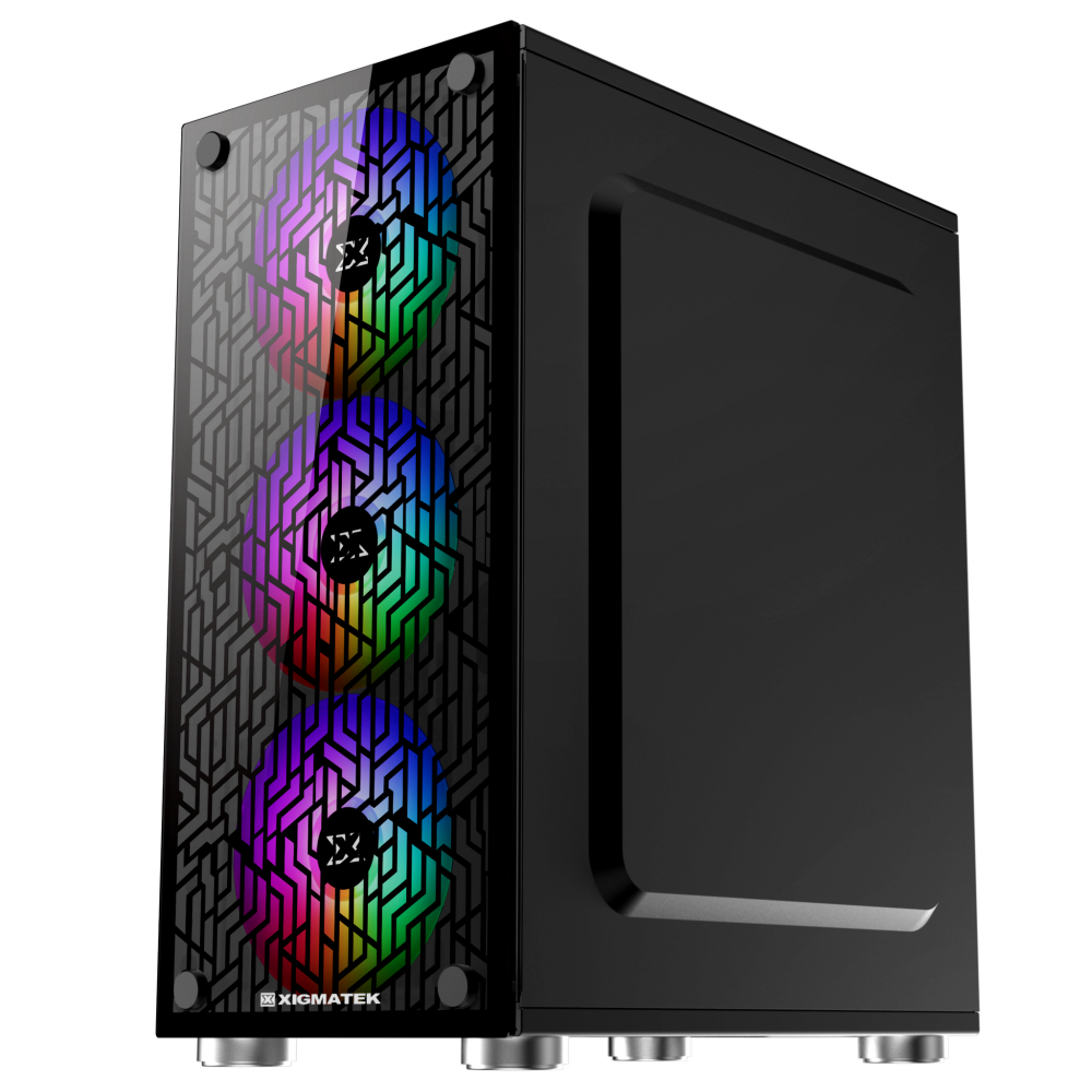 Vỏ case Xigmatek NYX 3F (EN43057) - M-ATX' 2 SIDE TEMPERED GLASS' KÈM 03 FAN XIGMATEK X20F 4
