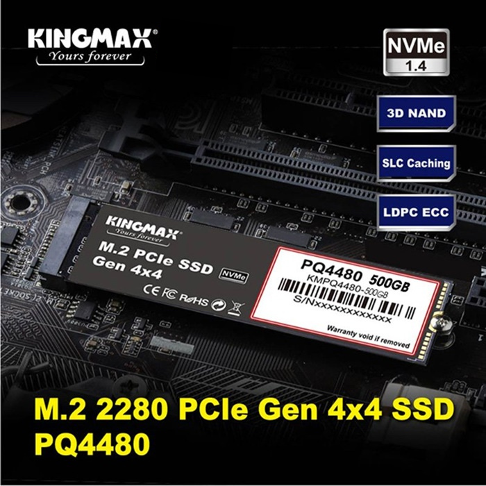 Ổ cứng SSD KINGMAX PQ4480 - 500GB( NVMe M.2 2280 PCIe Gen 4x4) 1