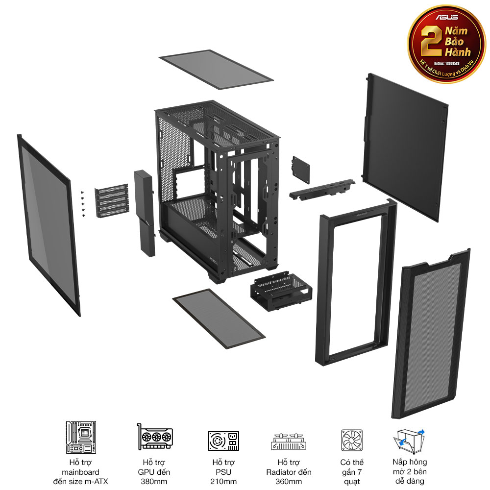 Vỏ case Asus A21 BLK 26