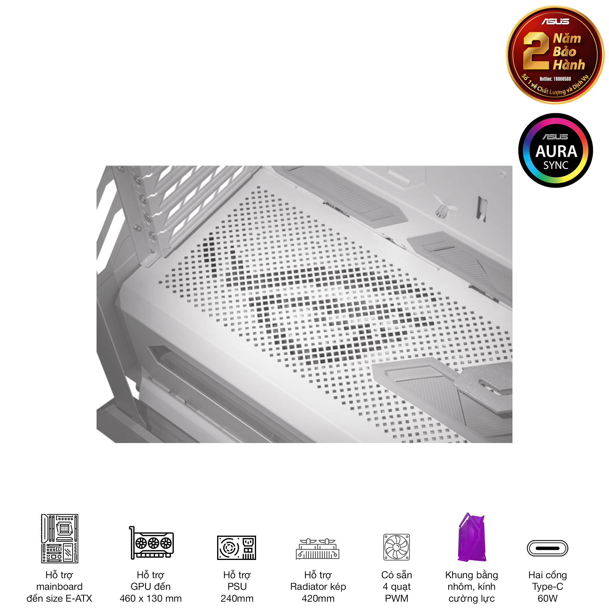 Vỏ Case GR701 ROG HYPERION WHITE EDITION 23
