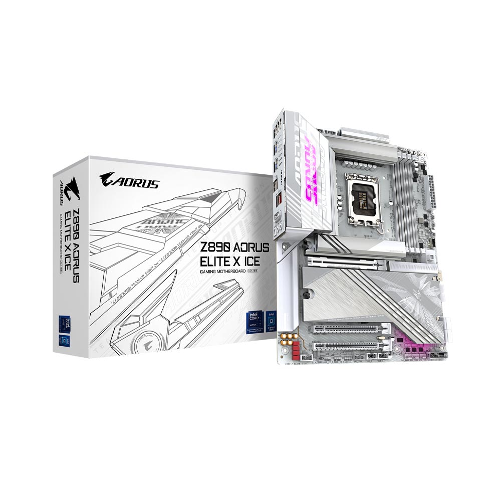 Mainboard Gigabyte Z890 AORUS ELITE X ICE DDR5 (Wifi+Bluetooth+Thunderbolt 4) 1