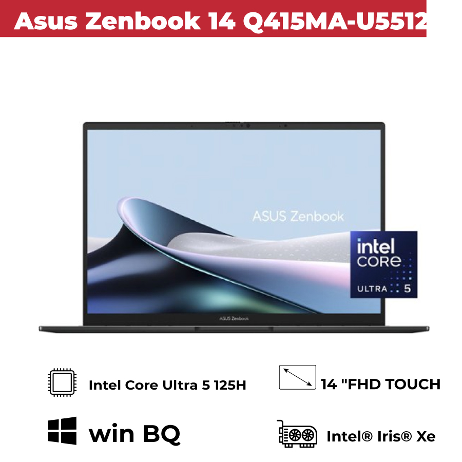 Laptop Asus Zenbook 14 OLED Q415MA-U5512 (Intel Core Ultra 5 125H | 8GB RAM | 512GB SSD | 14