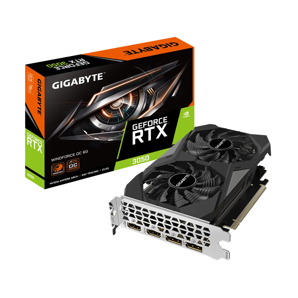 VGA Card màn hình GIGABYTE GeForce RTX 3050 WINDFORCE 6GB OC (GV-N3050WF2OC-6GD) 1