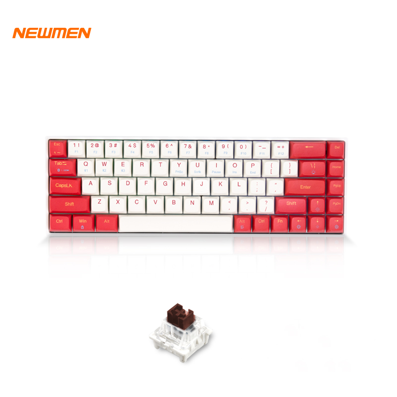 Bàn phím cơ không dây Dual Mode Newmen GM680 (Bluetooth 5.0' Cáp Type-C ' 1x Set Keycap Rồng-Hổ ) 8