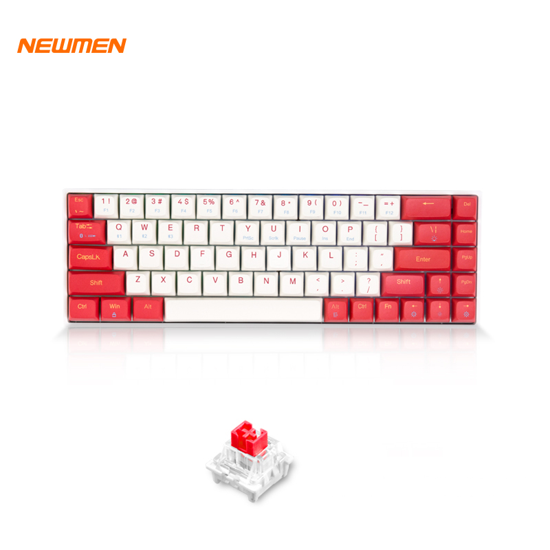 Bàn phím cơ không dây Dual Mode Newmen GM680 (Bluetooth 5.0' Cáp Type-C ' 1x Set Keycap Rồng-Hổ ) 9