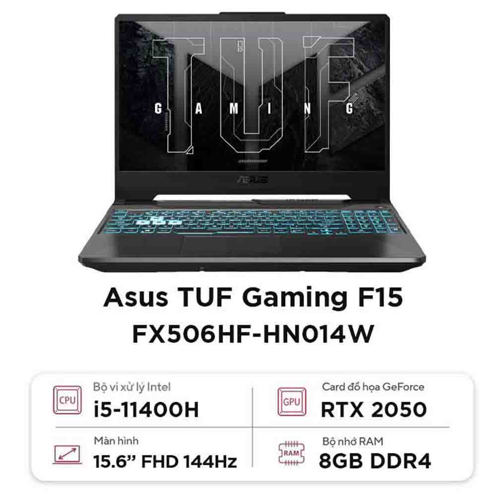 Laptop Asus Gaming TUF F15 FX506HF-HN014W (Intel Core i5-11400H | 8GB | 512GB | RTX 2050 4GB | 15.6 inch FHD | Win 11 | Đen) 1