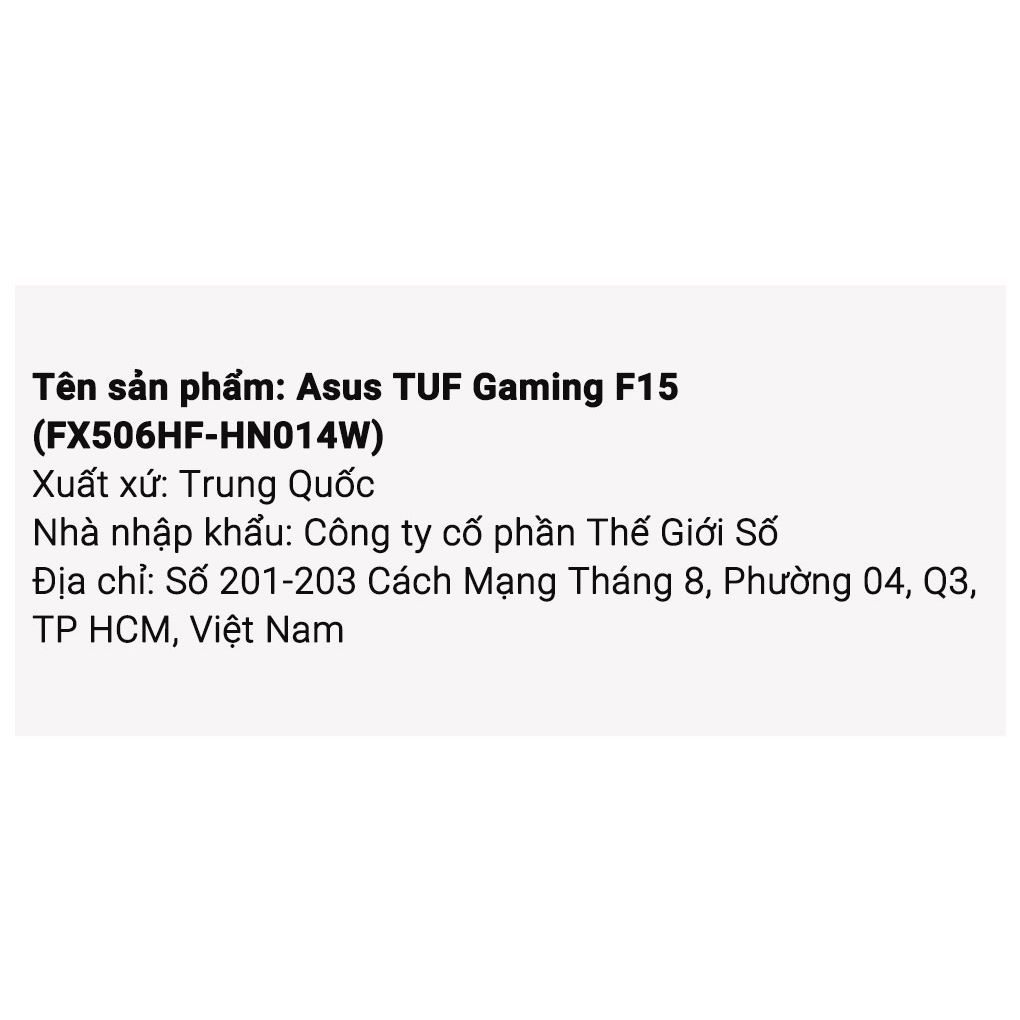 Laptop Asus Gaming TUF F15 FX506HF-HN014W (Intel Core i5-11400H | 8GB | 512GB | RTX 2050 4GB | 15.6 inch FHD | Win 11 | Đen) 15
