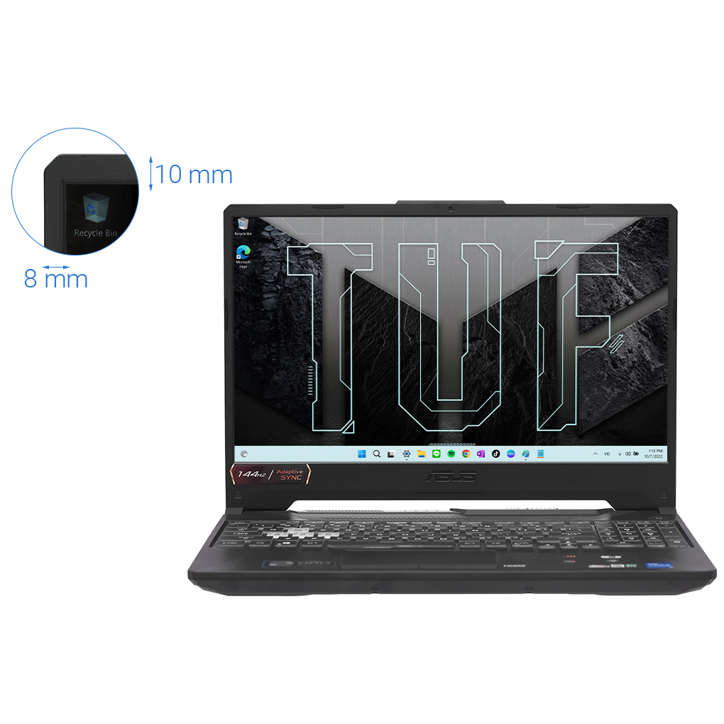 Laptop Asus Gaming TUF F15 FX506HF-HN014W (Intel Core i5-11400H | 8GB | 512GB | RTX 2050 4GB | 15.6 inch FHD | Win 11 | Đen) 4