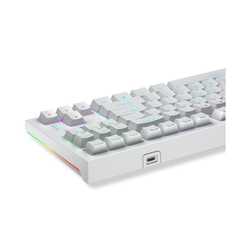 Bàn phím cơ gaming AULA F3032 Màu trắng (Red switch' USB' LED Rainbow 7 màu) 4