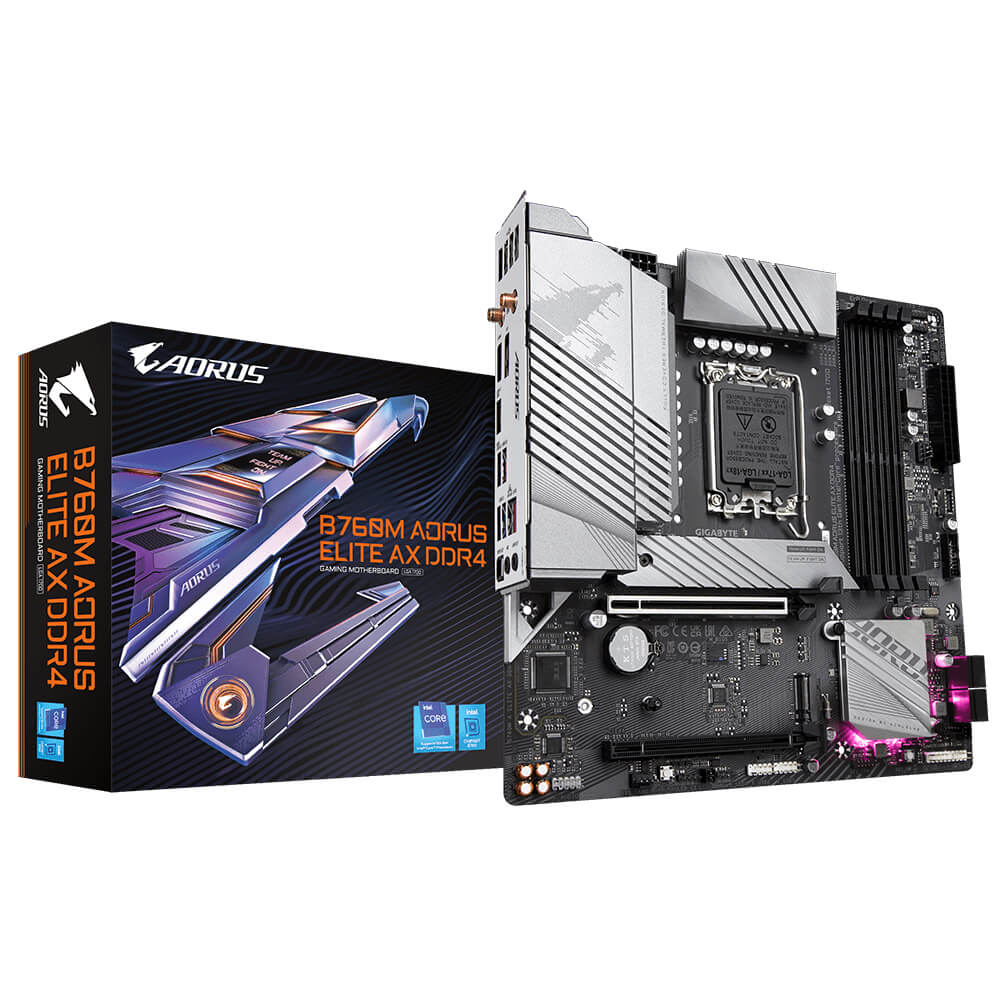 Mainboard Gigabyte B760M Aorus ELITE AX DDR4 (Wifi+Bluetooth) 2