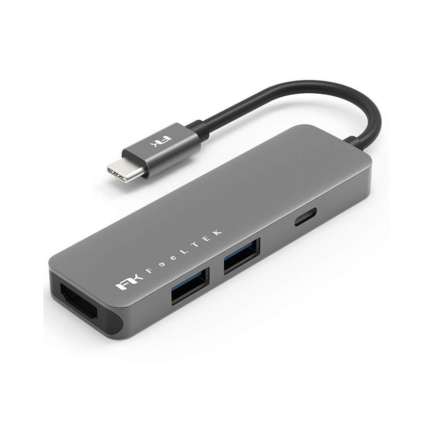 Bộ chuyển đổi 4 trong 1 Feeltek HCM004APWW2F (từ usb type c sang hdmi + usb3.0 + pd) 6