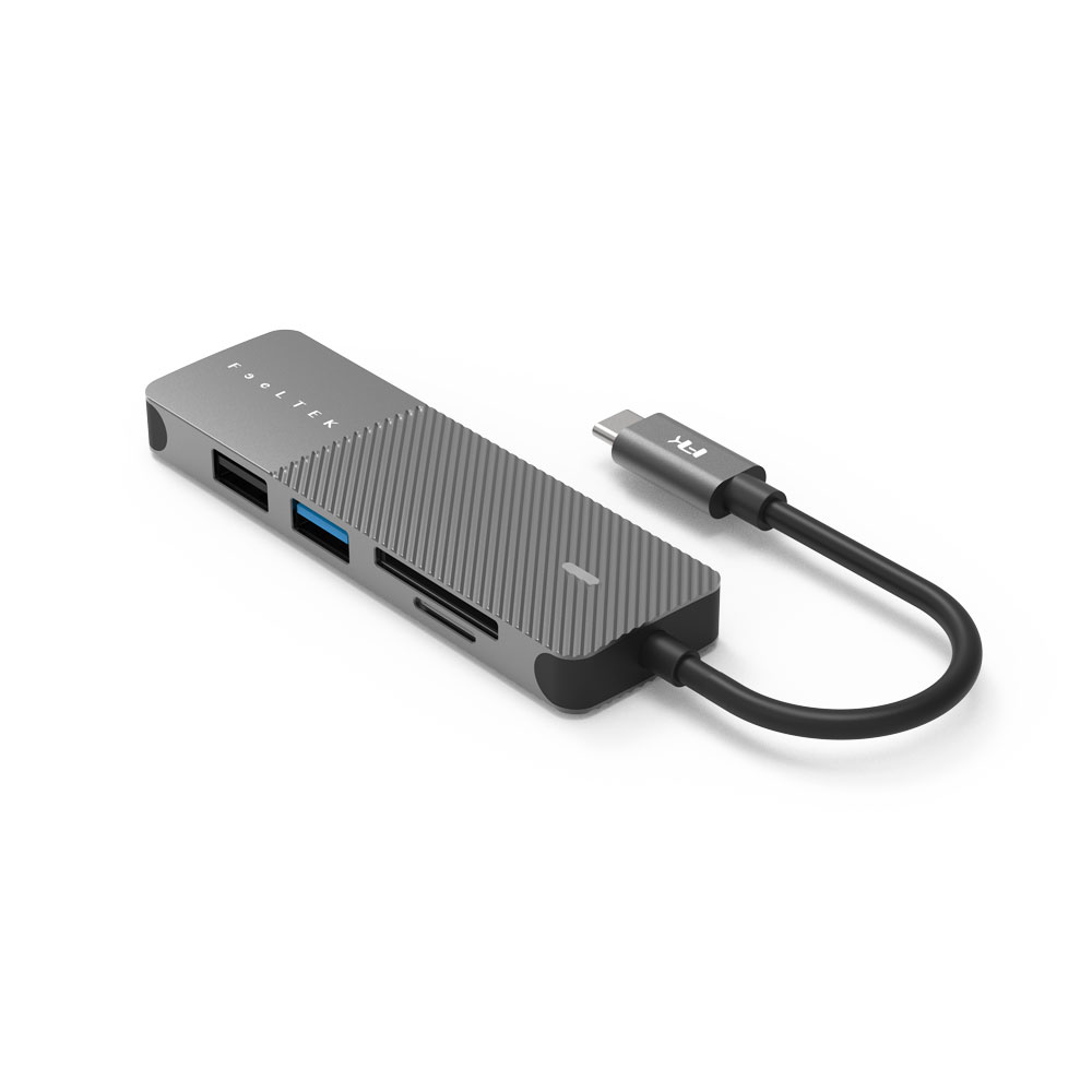 Bộ chuyển đổi 5 trong 1 Feeltek HCM005APWW2F (từ usb type c sang hdmi + usb3.0 + usb2.0 + sd + micro sd) 1