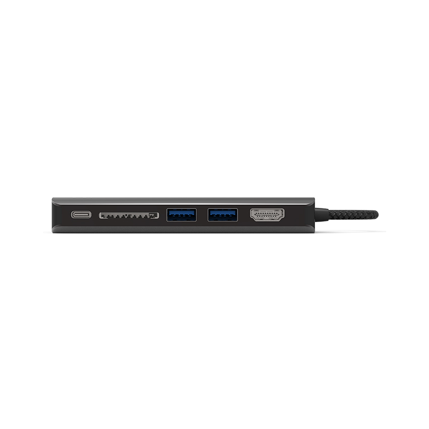 Bộ chuyển đổi 6 trong 1 Feeltek HCM006APWW2F (từ usb type c sang hdmi + rj45 + usb3.0 + sd + pd) 5